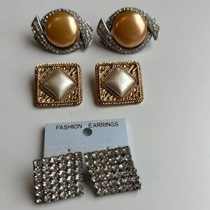 Vintage Gold and Silver Earrings Set